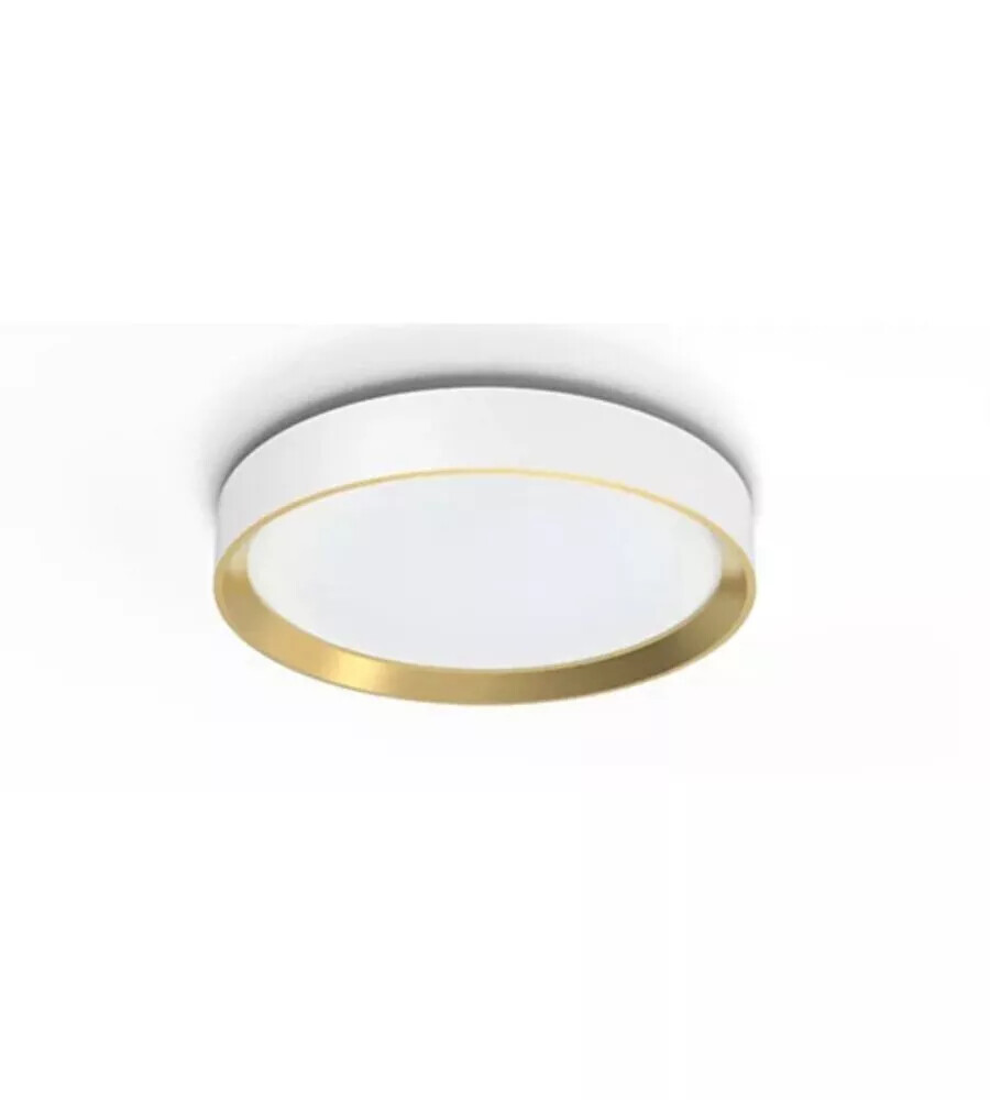 PLAFONIERA DA SOFFITTO PHILIPS "HANNO" BIANCA E ORO, 4000K