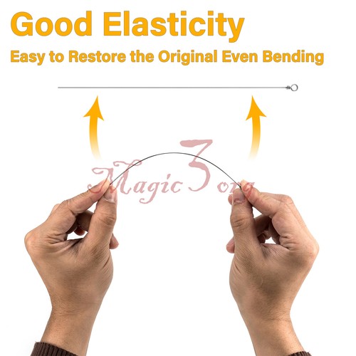 30Pcs Looped Spinner Shaft Stainless Steel Wire Spinner Rig 0.031" for Bass - Picture 5 of 10