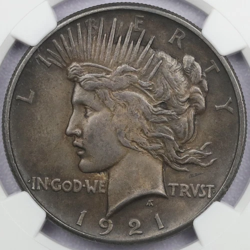 1921 $1 High Relief Peace Dollar - NGC UNC Details Cleaned