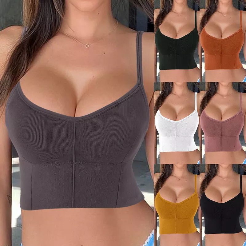 Seamless push-up sports bra