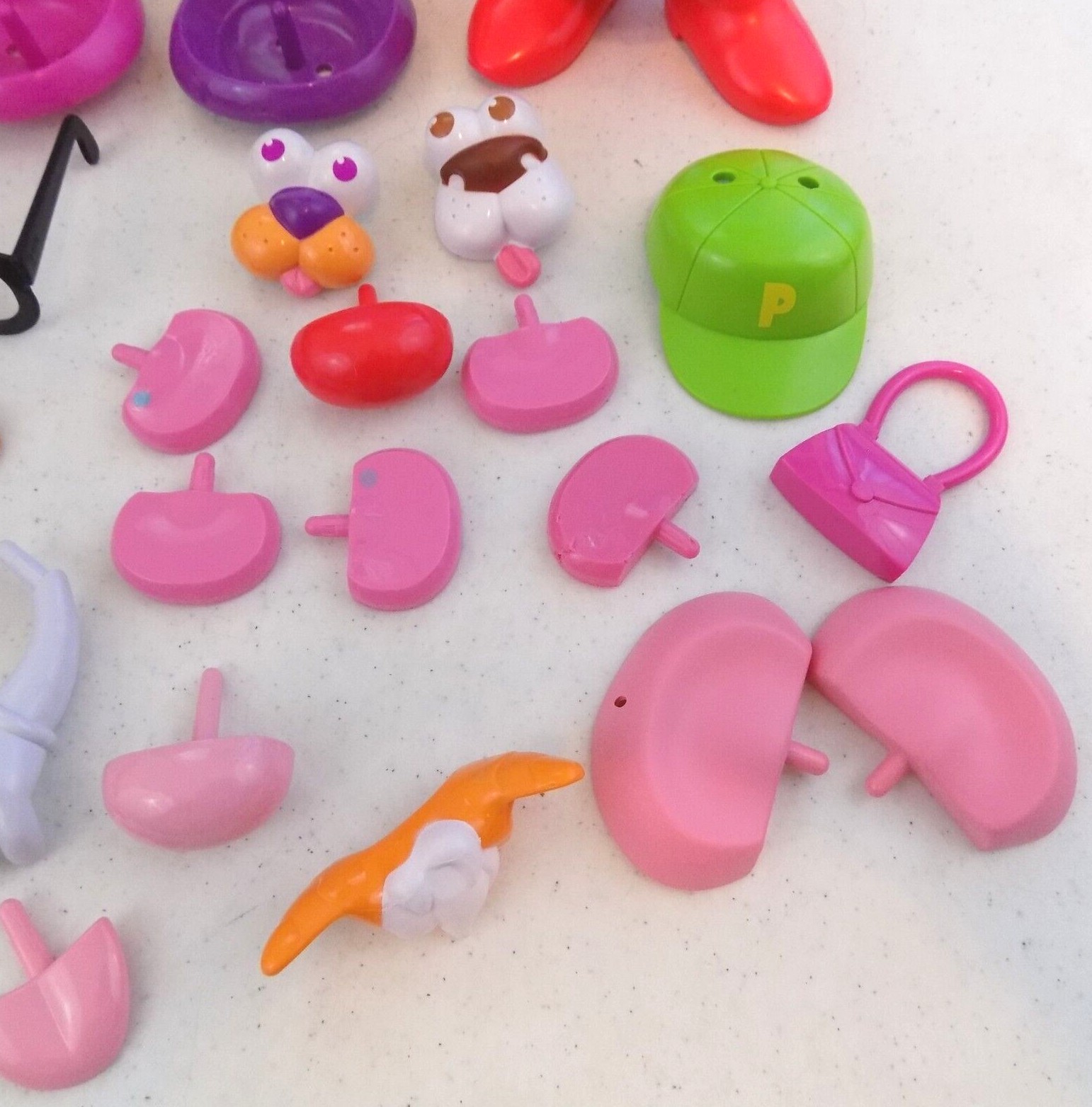 Vintage 2002~Hasbro~Mr. Potato Head Storage Container & 35 Miscellaneous Pieces