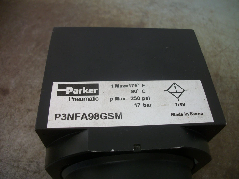 PARKER 1" COMPRESSED PNEUMATIC AIR FILTER P3NFA98GSM 250PSI 17BAR NIB - Image 4 of 4