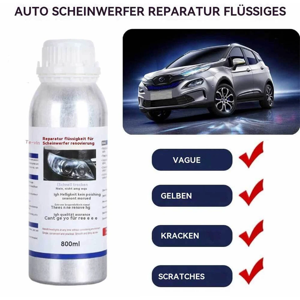 Scheinwerfer Wiederherstellung Set 800g Aufbereitung Politur Restauration Dampf - Bild 2 von 4