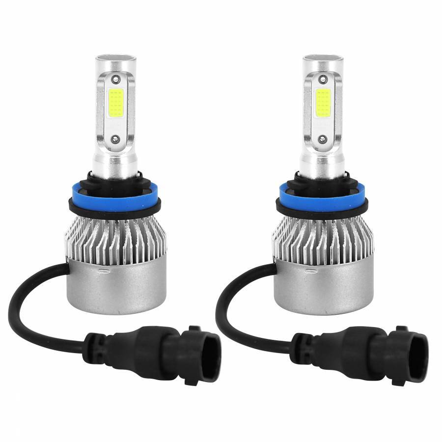 Ampoule LED H8 H11 12V 8000lm culot PGJ19-1 avec ventilateur de refroidissement intégré
