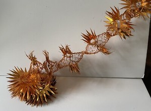 Vintage orange/gold Mylar-looking party Garland