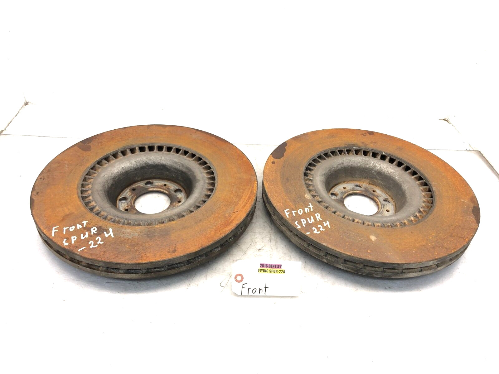 2006-2019 BENTLEY FLYING SPUR AWD FRONT BRAKE DISC ROTOR SET X2 OEM