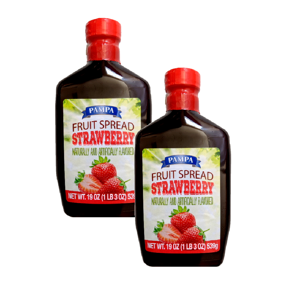 PAMPA Strawberry Fruit Spread 19 Oz Bottle 2PACK (38 oz) Sealed Fresh