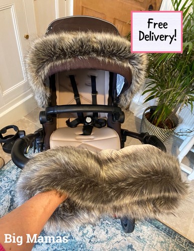 FAUX FUR SETfits Silver Cross Bugaboo 