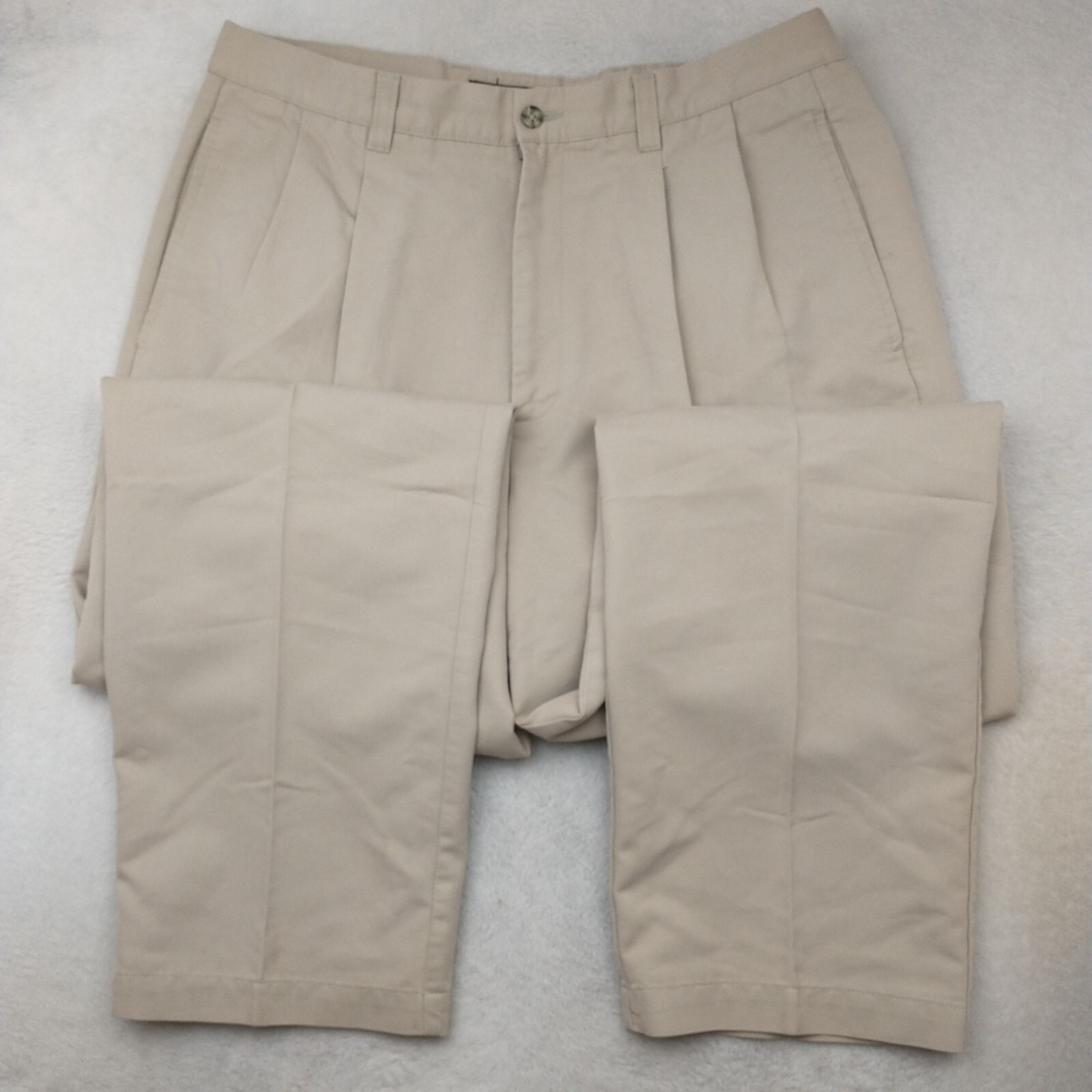 Dockers Tour Mens 36x34 Beige Pleated Stretch Chino Golf Pants eBay
