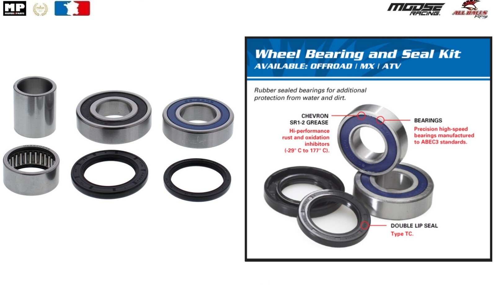 Roulement de roue arrière 25-1768 kit de réparation compatible Yamaha MT10 FZ10