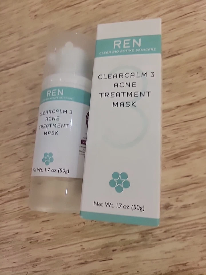REN Clearcalm-3 Acne Treatment Face Mask - 1.7 oz, NEW - Изображение 2 из 4