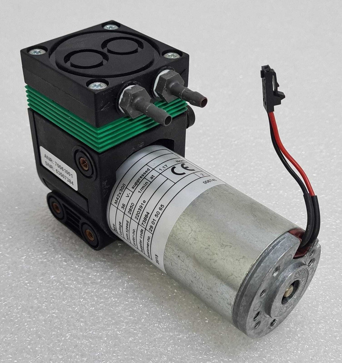 THOMAS ASF M42x30/I ANR: 70061001 36V Diaphragm Vacuum Pump