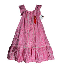 NWT French Connection Girls Sundress Size Medium 10/12 Pink Floral Ruffle Sleeve