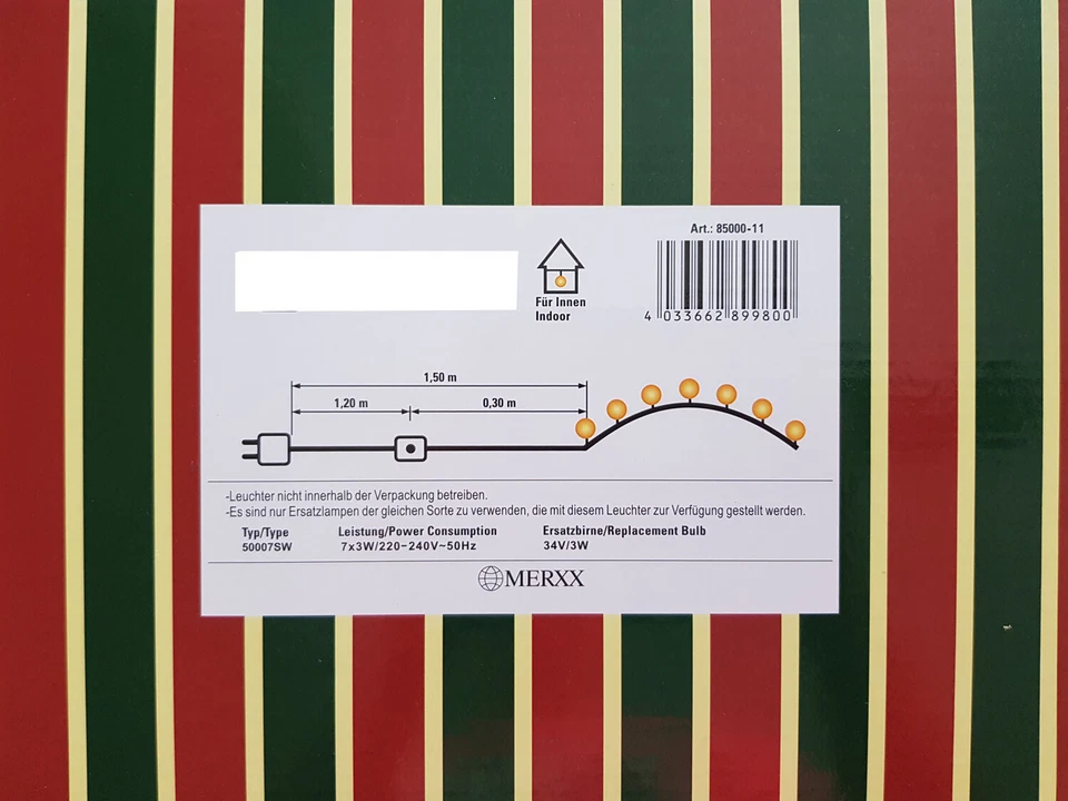 Holz Kerzenbrücke Schwibbogen Lichterbogen mit 7 Kerzen warmweiß Weihnachten - Bild 4 von 4