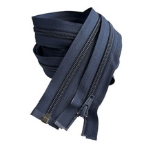 One YKK 5 110" Nylon Coil Jacket Zipper Separating Made in USA Color NAVY