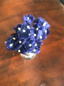 Millinery-Flower-3-8-034-Forget-Me-Not-Velvet-24p-Lot-for-Hat-Hair-Dark-Blue-Y232b