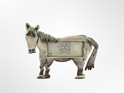 Pewter Horse Picture Frame Folk Frames By Ruth Renoylds 3.25 x1.5  Photo Stand