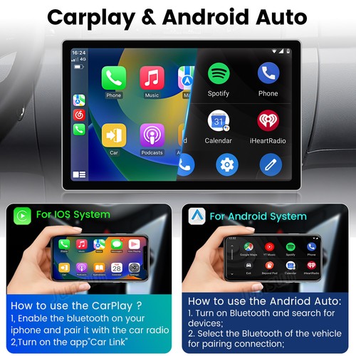 13.1" 2K CarPlay Android 13 Car Stereo Radio 2+64GB For Toyota Tacoma 2005-2013 - Foto 5 di 17