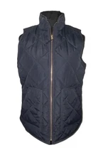 J. Crew Mercantile Women's Navy Quilted Puffer Vest Size Small