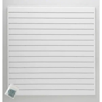 Jifram Easy Living 4 ft. x 4 ft. or 8 ft. x 2 ft. White Plastic Slat Wall