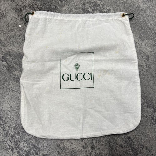 GUCCI Borsa a tracolla vintage catena pelle tela nero oro unisex piccola - Foto 10 di 24