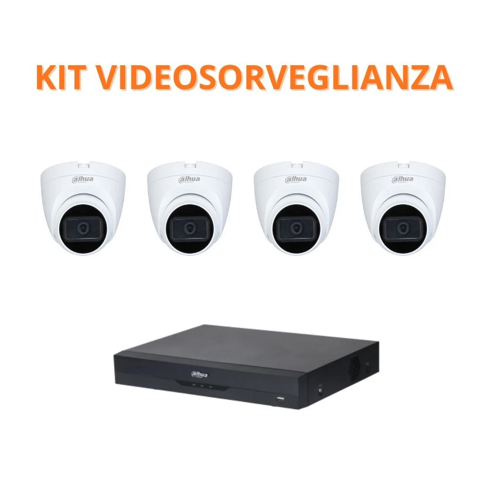 Kit Videosorveglianza DAHUA 6 Telecamere Dome 2 MPX + DVR 8 Canali 1TB – Esterno/Interno - Foto 2