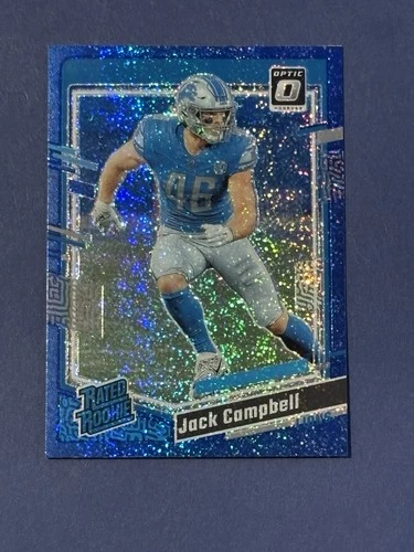 2023 Donruss Optic Jack Campbell Rated Rookie Blue Glitter Prizm #235 Lions