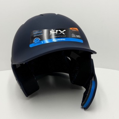 Champro HX Gamer Plus Batting Helmet Medium Junior 6 1/2-7 Matte Navy Jaw Guard