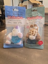 Set Of 2 WubbaNub Unicorn, Giraffe New Infant Pacifier 0-6mos
