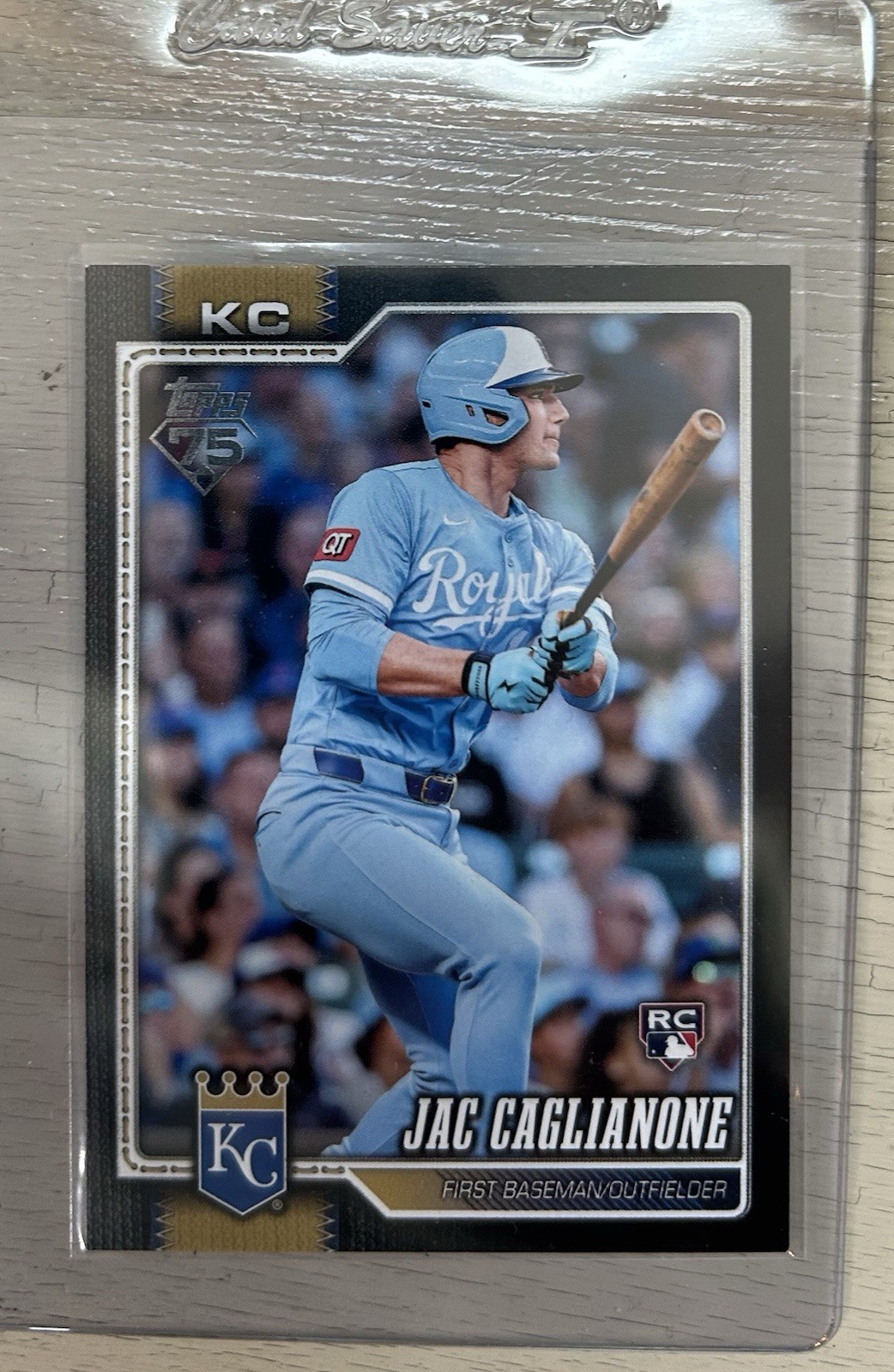 2026 Topps Series 1 Jac Caglianone Black Border Parallel /75 SSP RC #138 Royals