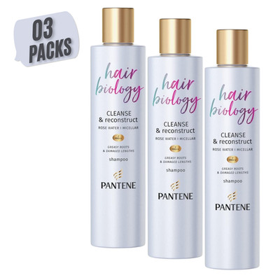 3 x Pantene Pro-V Hair Biology Menopause Revitalise & Soothe Shampoo 250ml