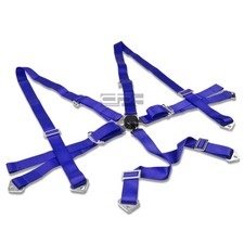 6-point 2 Blue Nylon Strap Harness Safety Adjustable Camlock Racing Seat Belt 6-point 2 Blue Nylon Strap Harness Safety Adjustable Camlock Racing Seat Belt