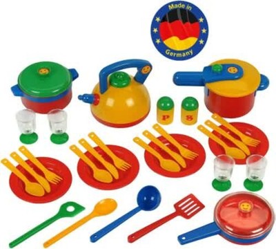 Theo Klein 9194 Emma's Kitchen großes Topf-Set Buntes, robustes Geschirr, Kinder