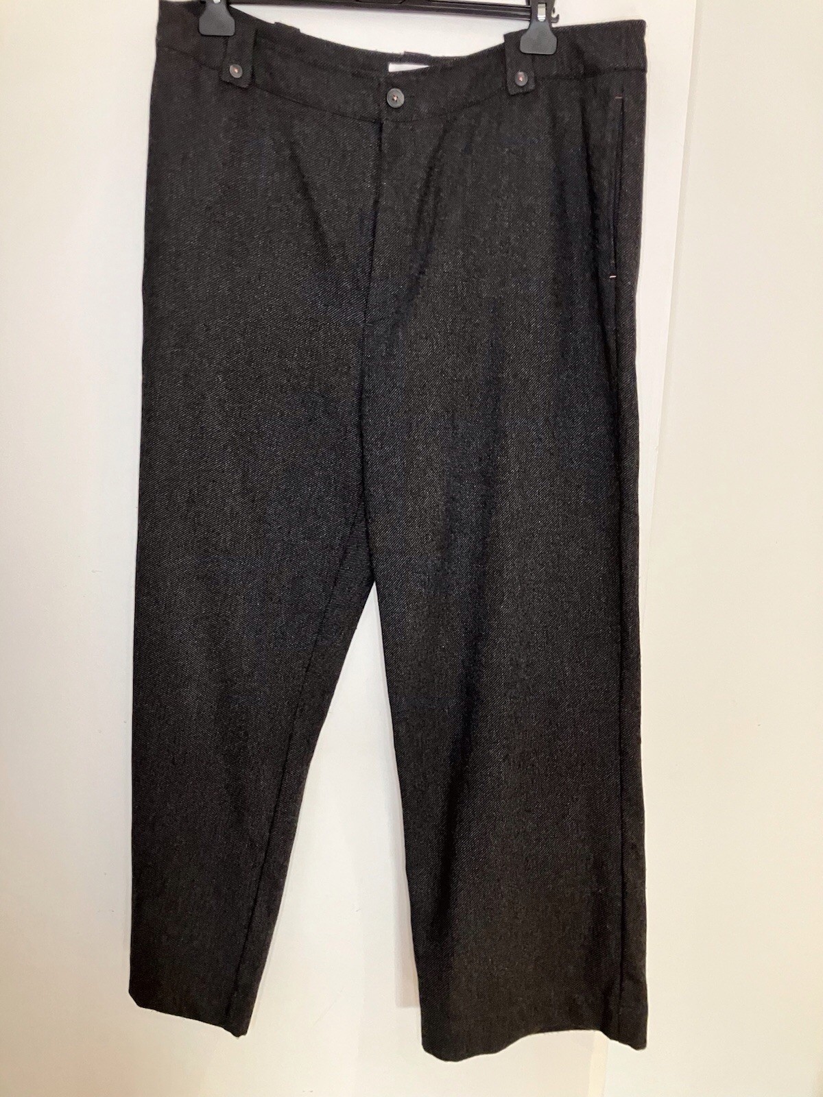 White Stuff Belle Tweed Trousers Size 18 Wide Leg grey RRP65 Pockets great condi