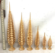 Spanbaum Spanbäume Erzgebirge Handarbeit Bäume 6 Stück 8,5-26cm cm /P14.1/2