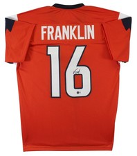 Troy Franklin Signed Denver Broncos Jersey (Beckett) 2024 Rnd Pck Oregon Duck/WR