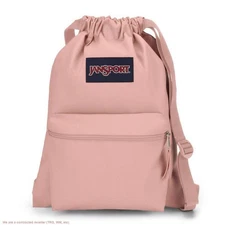 JanSport Draw Sack Drawstring Bag - Misty Rose: Lightweight Dobby Material