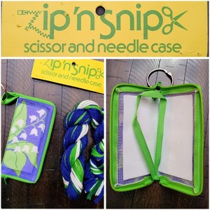 Vintage Zip 'N Snip Scissor & Needle Case Kit to Needlepoint