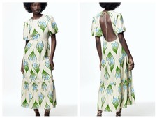 Zara balloon sleeve Boho maxi dress small