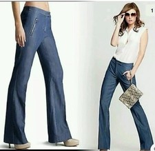 Guess Marciano Rosa Blue Denim Light Material Straight Leg Trouser 6 M