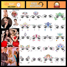 20 Sets Face Gems Stickers - Rhinestone Eye Jewels for Rave, Festival  Party