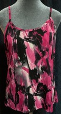 Clear Sky Black Gray Pink Camisole Top Women’s Size XLarge Made In USA