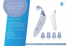 Pursonic Pore Vacuum Blackhead Remover With 4 Replaceable Suction Heads