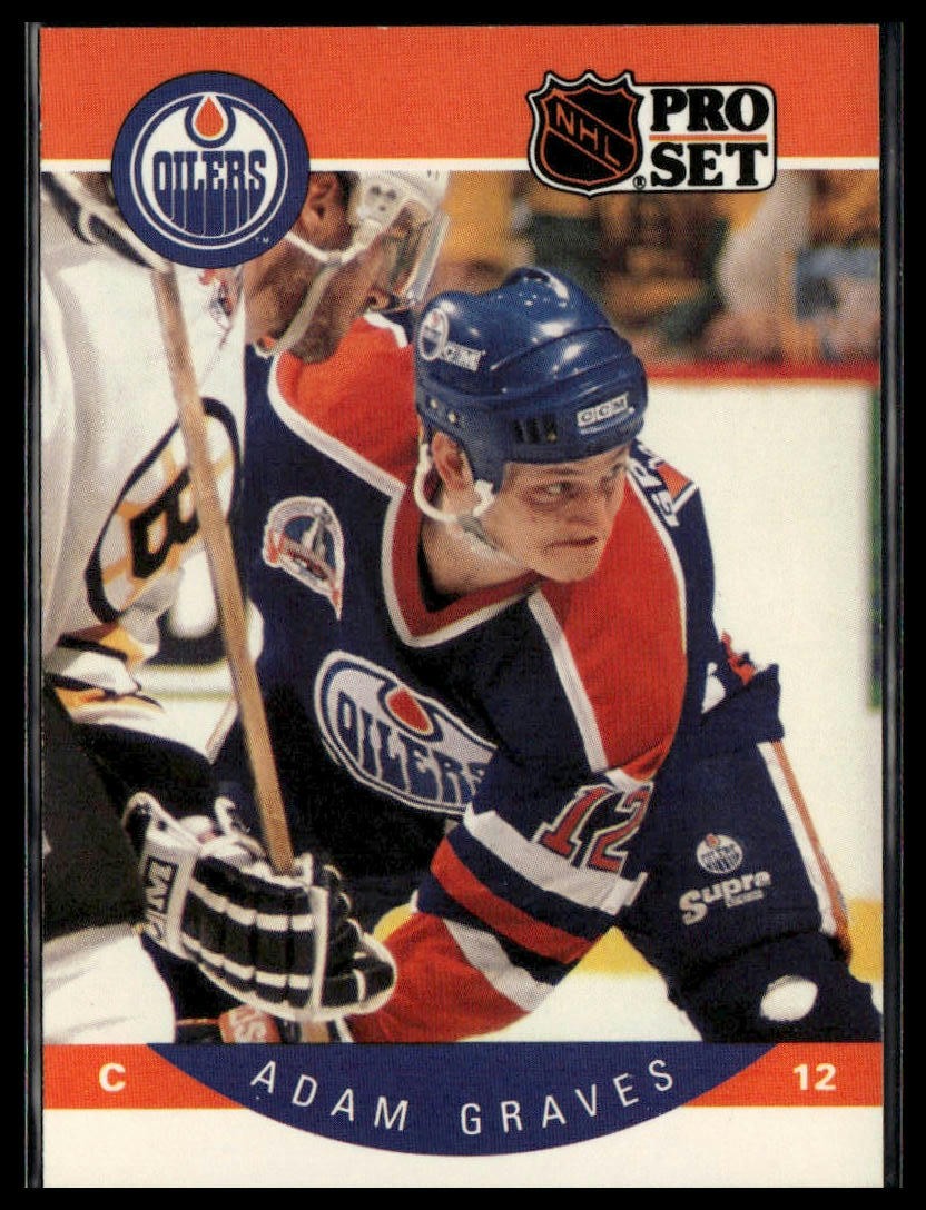 1990-91 Pro Set #84 Adam Graves RC Edmonton Oilers