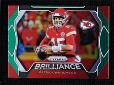 2019 Panini Prizm Brilliance Green Prizm Patrick Mahomes II #B-PM uk2