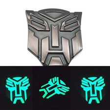 Metal Glossy Black Transformers Autobot Auto Badge Trunk Suv Emblem 3d Sticker