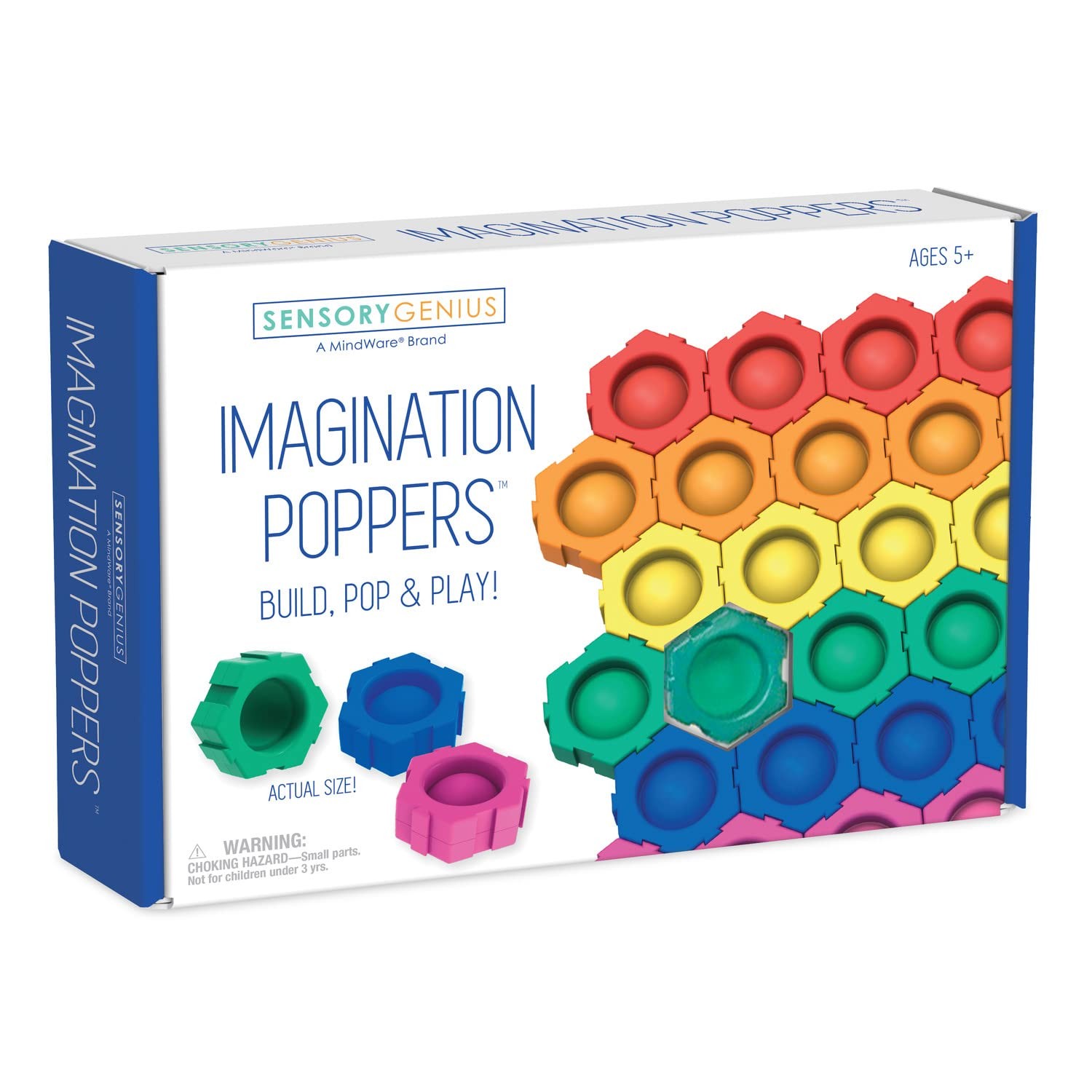 MindWare Sensory Genius Imagination Poppers - Забавные игрушки-непоседы для детей и подростков -