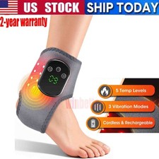 Cordless Red Light Therapy Ankle Massager Heating Pad LED Beads 5 Heat Levels US