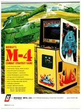 Midway M-4 Combat Strategy Game Arcade Brochure Flyer 1970s image