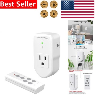 Power Outlet Wireless Control Reliable Instant Switch for Lights Fans 120V 1200W